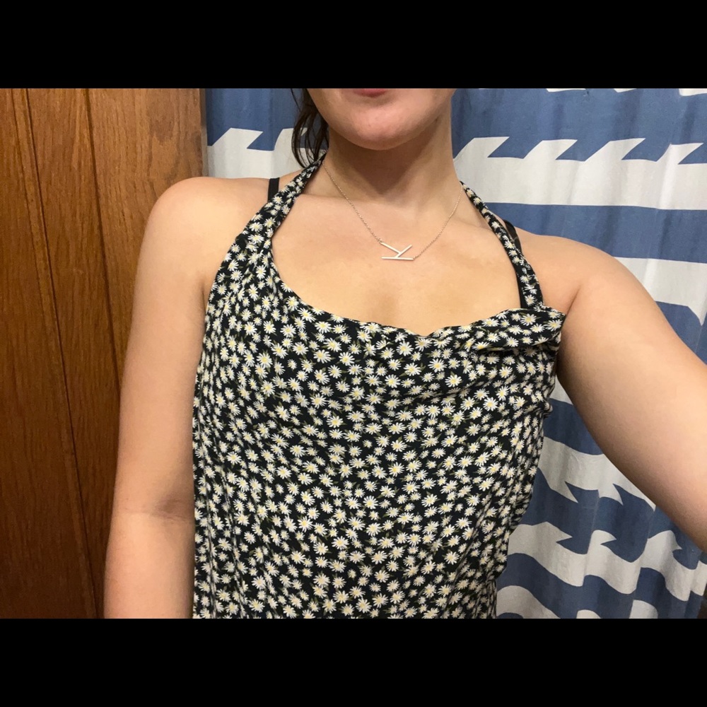 Cowl neck sunflower dress American eagle